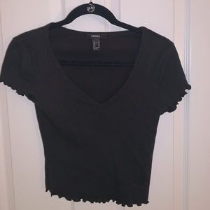 RARELY WORN : forever 21 black crop top
